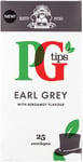 PG Tips Teabags Earl Grey, Individually Wrapped Tea Bags, 25 Flavoured Black Tea