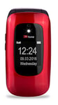 TTfone Lunar TT750 Big Button Simple Easy Clamshell Flip Mobile Phone Pay As You Go (EE with £20 Credit, Red)