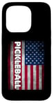 iPhone 15 Pro Pickleball American Flag USA Pickle Ball Player Patriotic Case