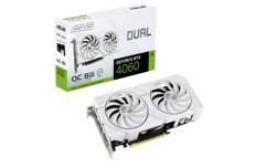 ASUS DUAL NVIDIA GeForce RTX 4060 EVO OC 8GB GDDR6 White Graphics Card