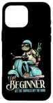 Coque pour iPhone 16 Pro Max Trottinette Frog Novice Rider E-Scooter Cyclomoteur Grenouille