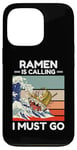 Coque pour iPhone 13 Pro Vintage Ramen appelle à I Must Go Food Lover