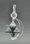 Black Tourmaline Crystal Merkaba Pendulum (Removable) Dowser Geometric Healer UK