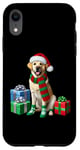 iPhone XR Yellow Lab Labrador Christmas Dog Santa Hat Pajama Puppy Pup Case