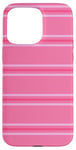 Coque pour iPhone 15 Pro Max Rose rayé Girly Esthétique Preppy Stripe