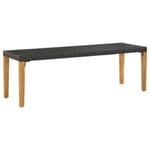 Banc de jardin meuble de patio resine noir Helloshop26