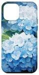 iPhone 12 mini White Blue Hydrangea Flowers Cute Case