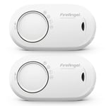 FireAngel Carbon Monoxide Detector 10-Year Life Sealed Battery - FA3820 Carbon Monoxide Alarm for Home and Holiday - Portable CO Alarm - Travel Carbon Monoxide Detector and Monitor - 2-Pack - White