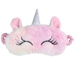 Vanyibro Cute Sleeping Eye Mask,Novelty Fluff Sleeping Funny Cartoon Eye Cover Eyeshade Night Mask Sleep Travel Mask(Pink Unicorn)