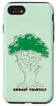 Coque pour iPhone SE (2020) / 7 / 8 Grounding Yourself Arbre de yoga OM Nature Énergie d'ancrage