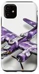 Coque pour iPhone 11 Imprimé animal bohème violet B-17 Flying Fortress Vintage