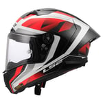 LS2, Casque Moto Intégral Thunder GP Aero Raute Gloss White Red, S