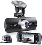 Dashcam Voiture Avant Arrière,Camera Embarquée Voiture 1080P FHD 2,7"",Dashcam Auto avec Grand Angle 170° G-Capteur Mode Stationnement 24H Vision Nocturne Enregistrement en Boucle WDR