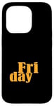 Coque pour iPhone 15 Pro Graphique orange : graphique orange du vendredi, jours de la semaine