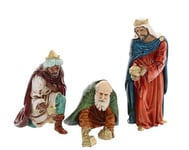 Moranduzzo Trio des Rois Mages pour Crèche de 13 Cm Échelle 1:15-Figurines de Crèche Indestructibles-Style 700', Peinture Finition à la Main, Produit Officiel, Fabriqué en Italie, Sculpteur M. Landi