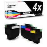 4x Toner XXL for Lexmark CX-410-dte CX-410-de CX-510-de CX-510-dthe CX-310-n