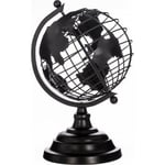 Atmosphera - Décoration à Poser en Métal Globe 25cm Noir