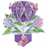 Second Nature 3D  Pop Ups Greeting Card - Hydrangeas & Butterflies