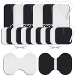 20 PCS TENS Unit Electrode Pads, Multiple Sizes, XL, Reusable & Latex-4473