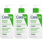 CeraVe Crème Lavante Hydratante visage et corps pour les peaux sèches à très 236ml 3x236 ml