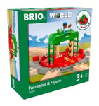 BRIO World Train Turntable & Figure for Kids Age 3 Years Up - Wooden Railway Set