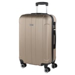 ITACA - Valise Moyenne, Valises Rigides, Valise Rigide, Valise Semaine pour Tout Voyage, Valise Soute de Luxe 771160, Champagne