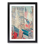 Big Box Art Allies Day in May by Childe Hassam Framed Wall Art Picture Print Ready to Hang, Black A2 (62 x 45 cm)