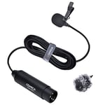 comica Microphone Cravate XLR à condensateur, CVM-V02O omnidirectionnel, kit d'entretien pour enregistreur, mixeur, caméscope, Zoom H4n, H5, H6, Tascam DR 40 DR100 (5,9 f), Lot de 1