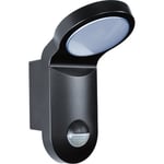 AOL vägglampa 10W 850 med Sensor 140°, IP55, svart