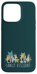 Coque pour iPhone 15 Pro Max Cat Tax Family Discount! Social Media Meme Fun