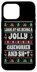 Coque pour iPhone 16 Pro Max Funny Caseworker Ugly Christmas Design Christmas Social Worker