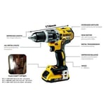 Dewalt DCK2080 18v XR Brushless Kit DCD796 Combi Drill DCG405 Angle Grinder Bare