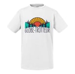 T-Shirt Enfant Globe-Trotteur Voyage Backpacker Foret Aventure