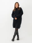 Selected Femme Lulu Long Sleeve High Neck Knit Dress - Dame - Blå - S