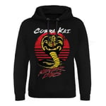 Hybris Cobra Kai Never Dies Epic Hoodie Herr (Black,XL)