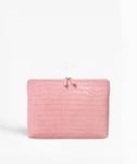 The Case Factory Laptopväska 15" Croco Pink