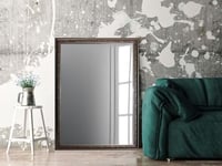 Zalena Jefferson Miroir Mural avec Cadre 40 x 60 cm pour Appartement, Salle de Bain d'invités, Couloir, gadrobe de Salon