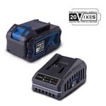 Pack batterie 4Ah + chargeur 4,5A - SCHEPPACH - 20V IXES - SBSK4.0 - Batterie et chargeur universels pour toute la gamme 20V IXES