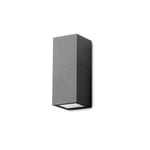 Cube 2 Light Outdoor Wall Light Black IP44