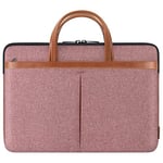 DOMISO 15.6 Pouces Résistant à l'Eau Sac de Protection avec Poignée Sac de Transport Portable pour Ordinateur Portable /15.6" Yoga 720/ IdeaPad 310 / ThinkPad T570,Rose