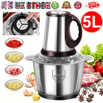 5L Electric Chopper Food Processor Multi Blender Meat Fruit Vegetable Mixer 500W