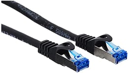 Good Connections® SmartFLEX Cat.6A Patch Cable - 2 m - Highly Flexible Short 10 Gigabit Premium Ethernet Cable Copper Conductor / CU - Latch Protection - S/FTP PiMF - Halogen-Free (LSZH) - 500 MHz - Black