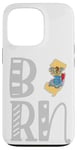 Coque pour iPhone 13 Pro Né dans le New Jersey, Art Block Letters