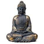 Meditation Buddha Antique Finish Japan -- 440 G; 17X11X22 Cm