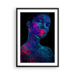 Affiche Poster 50x70cm Tableaux Image Femme Ultraviolet Paillettes Wall Art