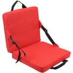 Chaise Pliable d'extérieur, Dossier pour Stade et Plage Plage avec Dossier Coussin en éponge Douce (Rouge)