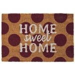 The Home Deco Factory - Paillasson Coco 40x60 cm pois Home Sweet Home