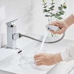 Robinet Lavabo avec Douchette Extensible, Mitigeur Salle de Bain Cascade en Laiton Chromée - Auralum