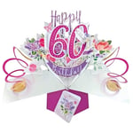 Second Nature  3D Pop Up Birthday Card - Happy 60th Birthday