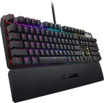 Tuf Gaming K3 Clavier Gaming Usb, Mécanique, Switch Kailh Rossi, Éclairage Rgb, N-Key Rollover, Port Usb, 8 Touches Programmables, Top En Cuir, Repose-Poignets, Layout Italie, Noir